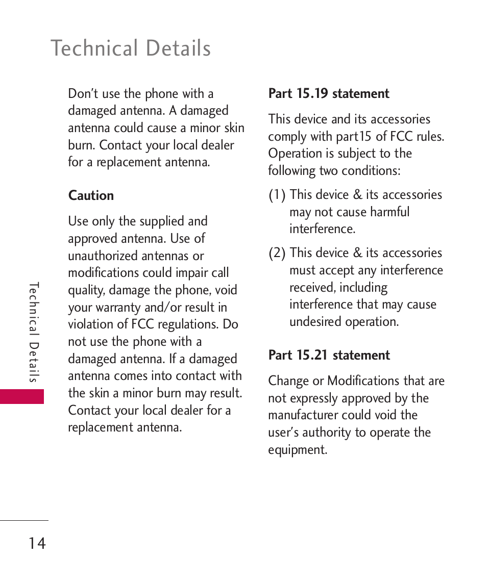 Technical details | LG LG8575 User Manual | Page 16 / 382