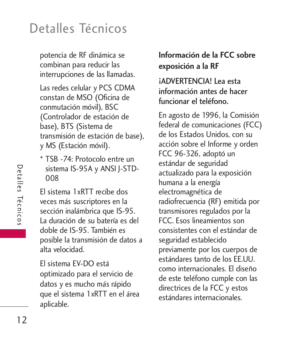 Detalles técnicos | LG LG8575 User Manual | Page 195 / 382