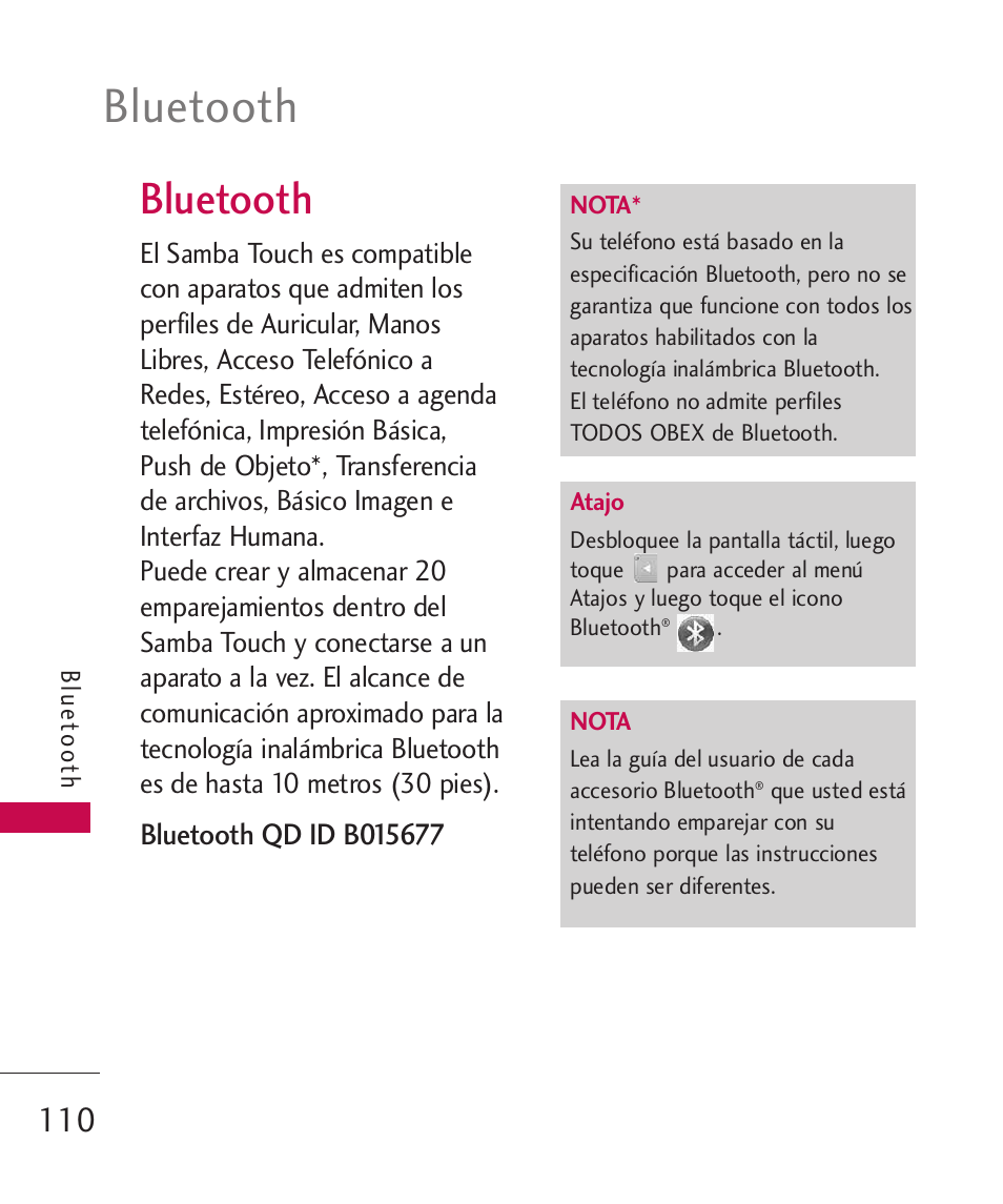 Bluetooth | LG LG8575 User Manual | Page 293 / 382