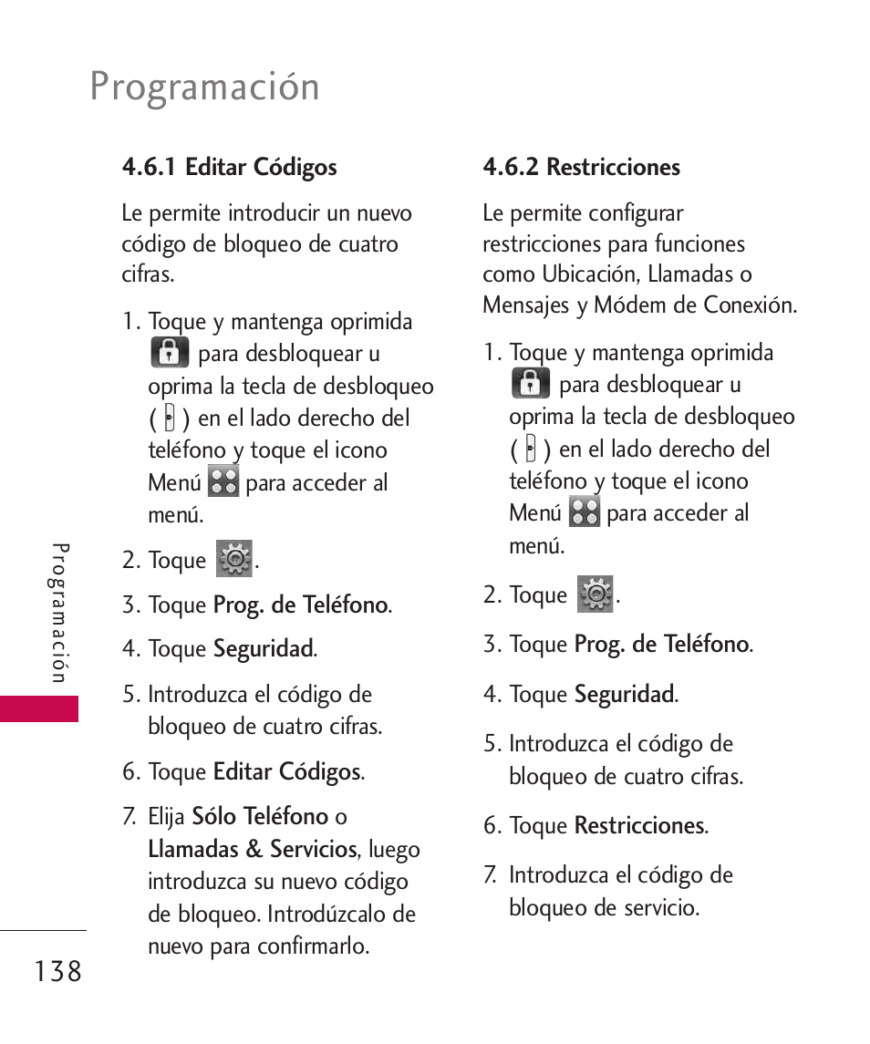 Programación | LG LG8575 User Manual | Page 321 / 382