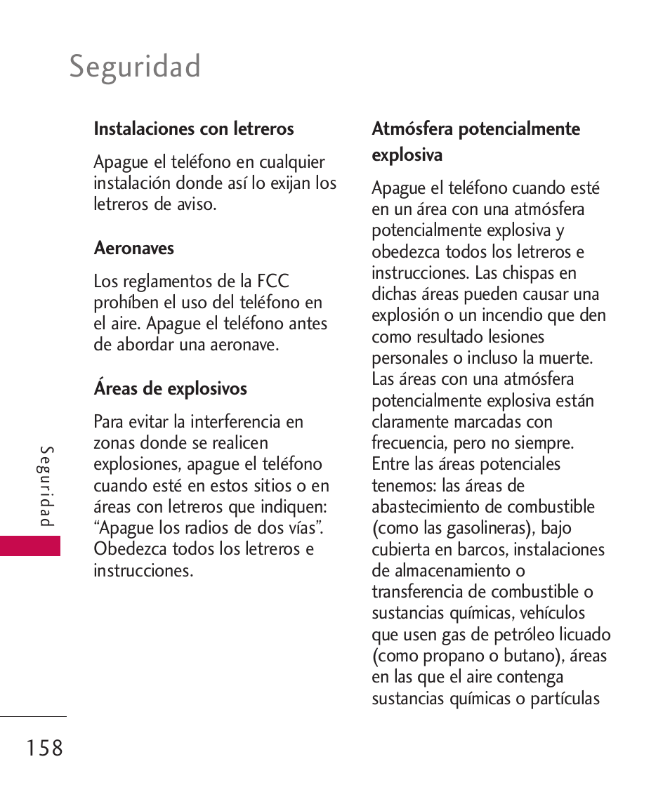 Seguridad | LG LG8575 User Manual | Page 341 / 382