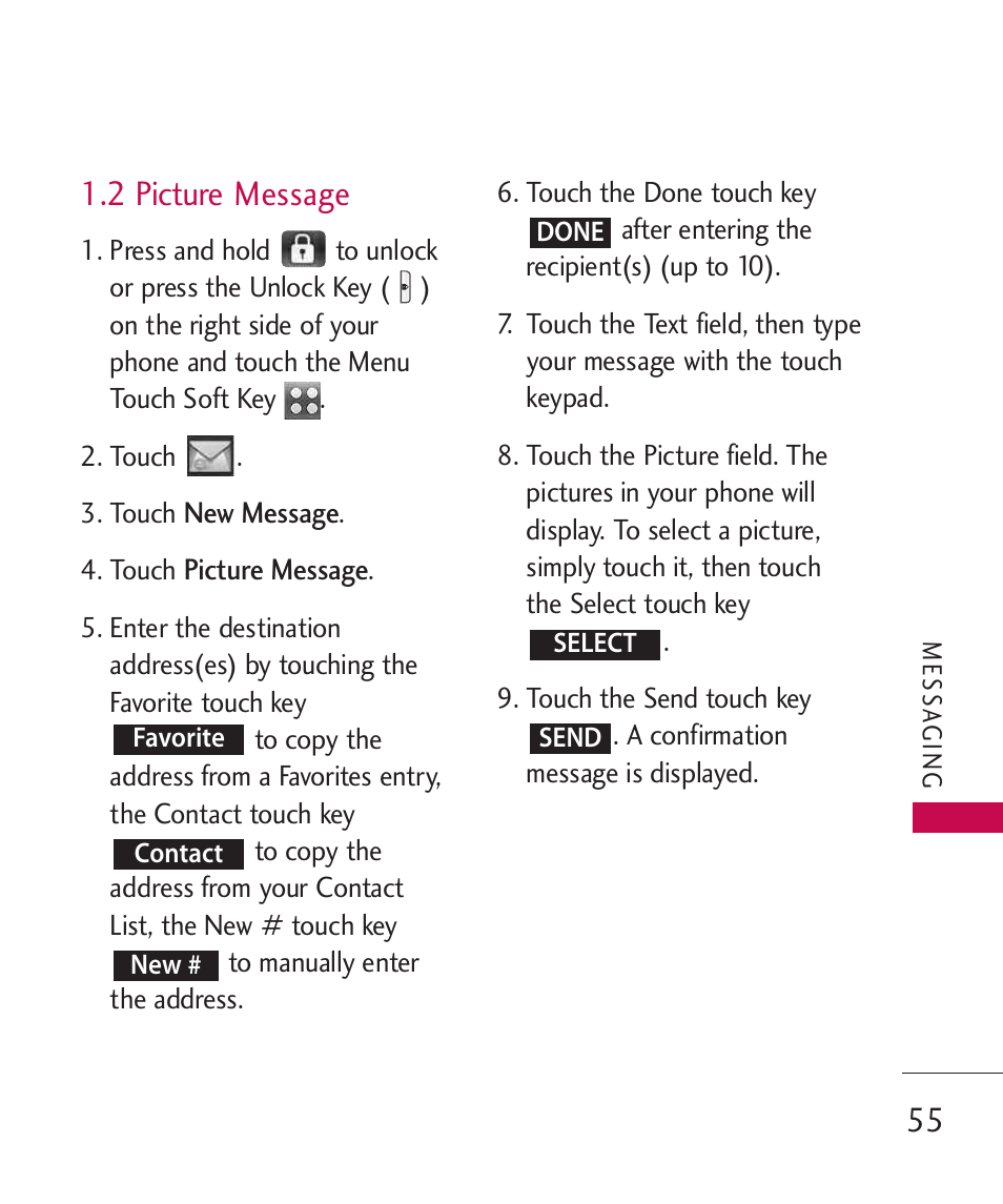 2 picture message | LG LG8575 User Manual | Page 57 / 382