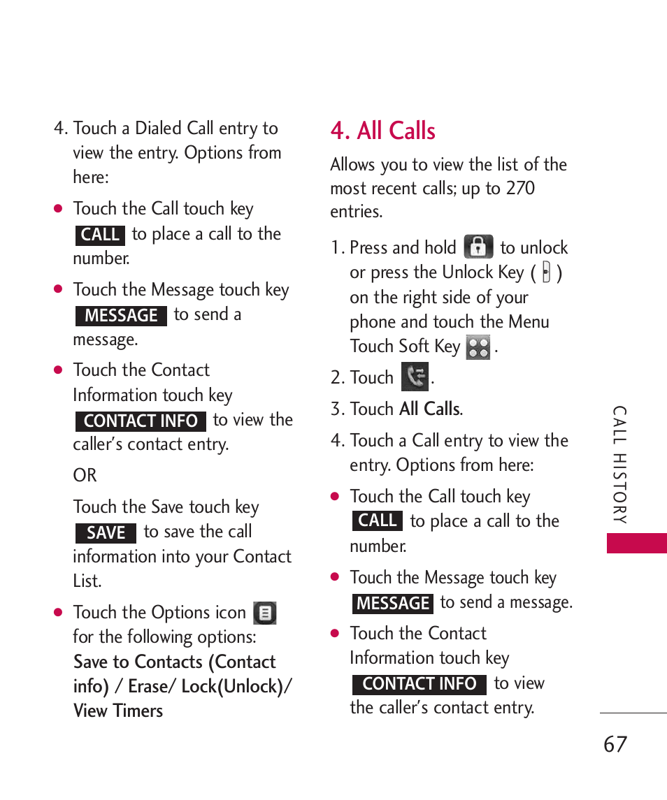 All calls | LG LG8575 User Manual | Page 69 / 382