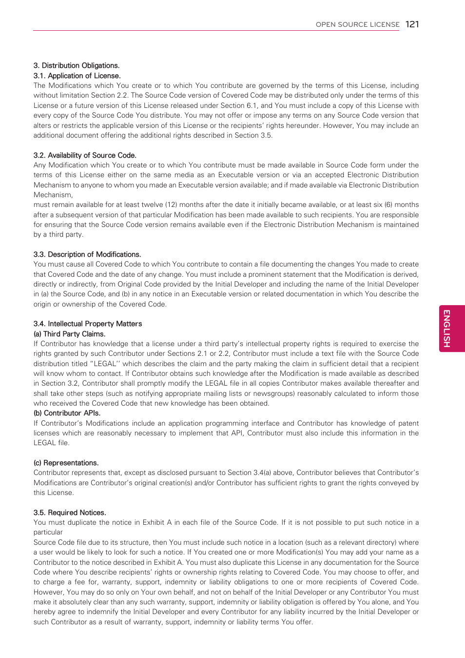 LG 55LW5300 User Manual | Page 121 / 132