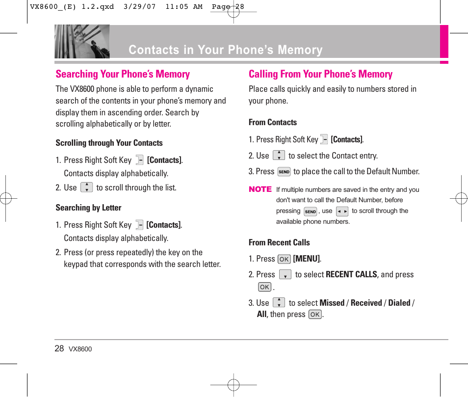 LG VX8600 User Manual | Page 28 / 119