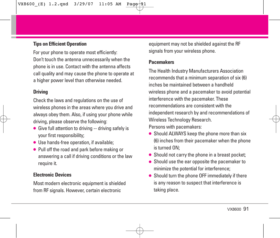 LG VX8600 User Manual | Page 91 / 119