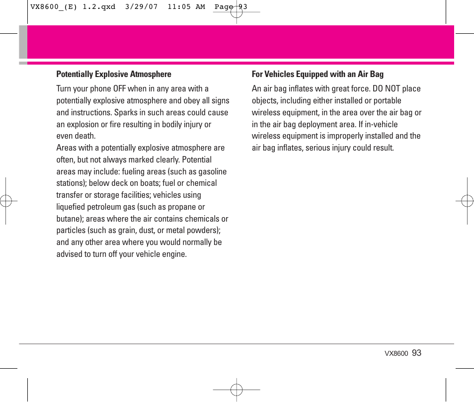 LG VX8600 User Manual | Page 93 / 119