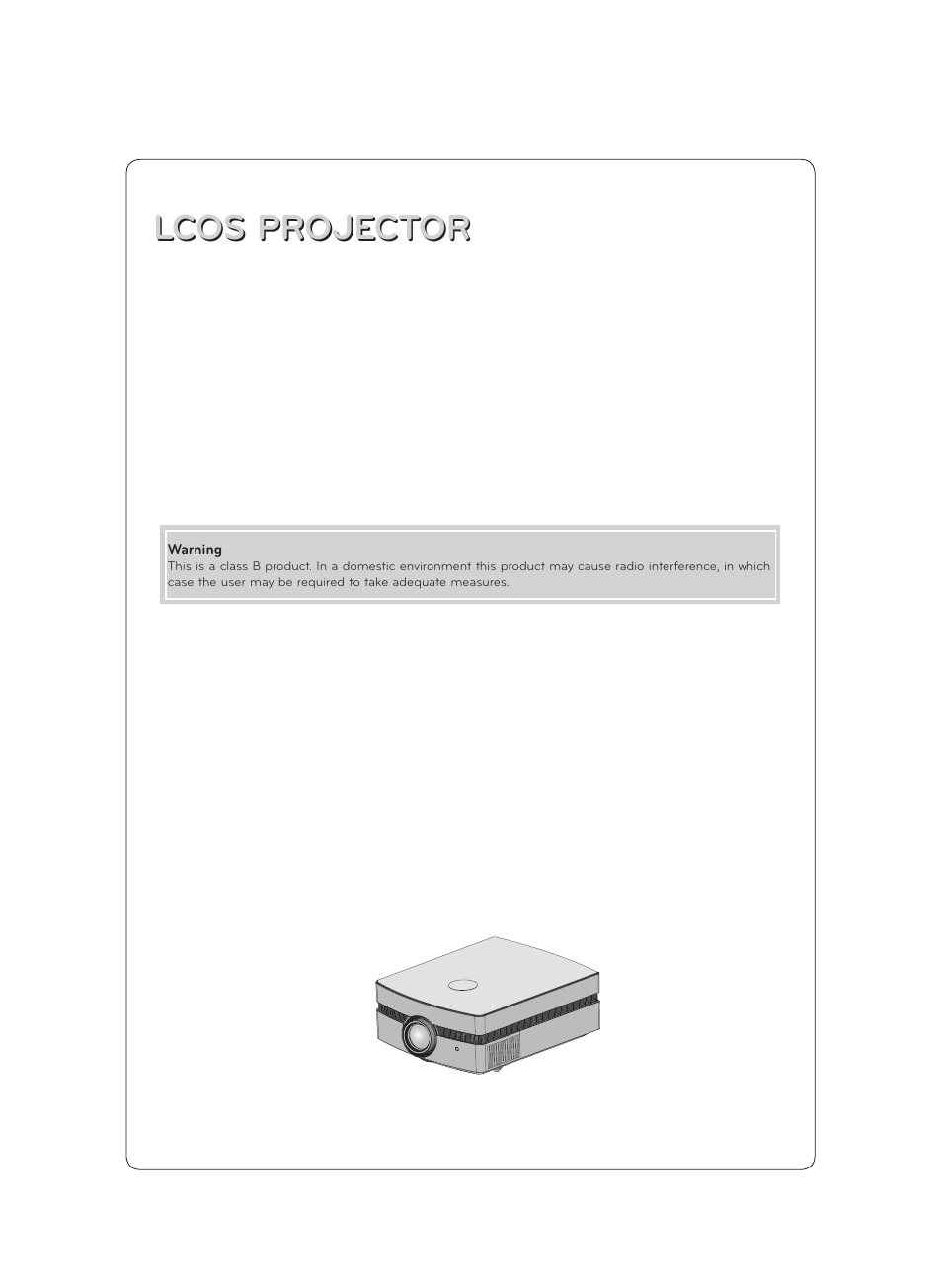 Lcos projector | LG AF115 User Manual | Page 2 / 36