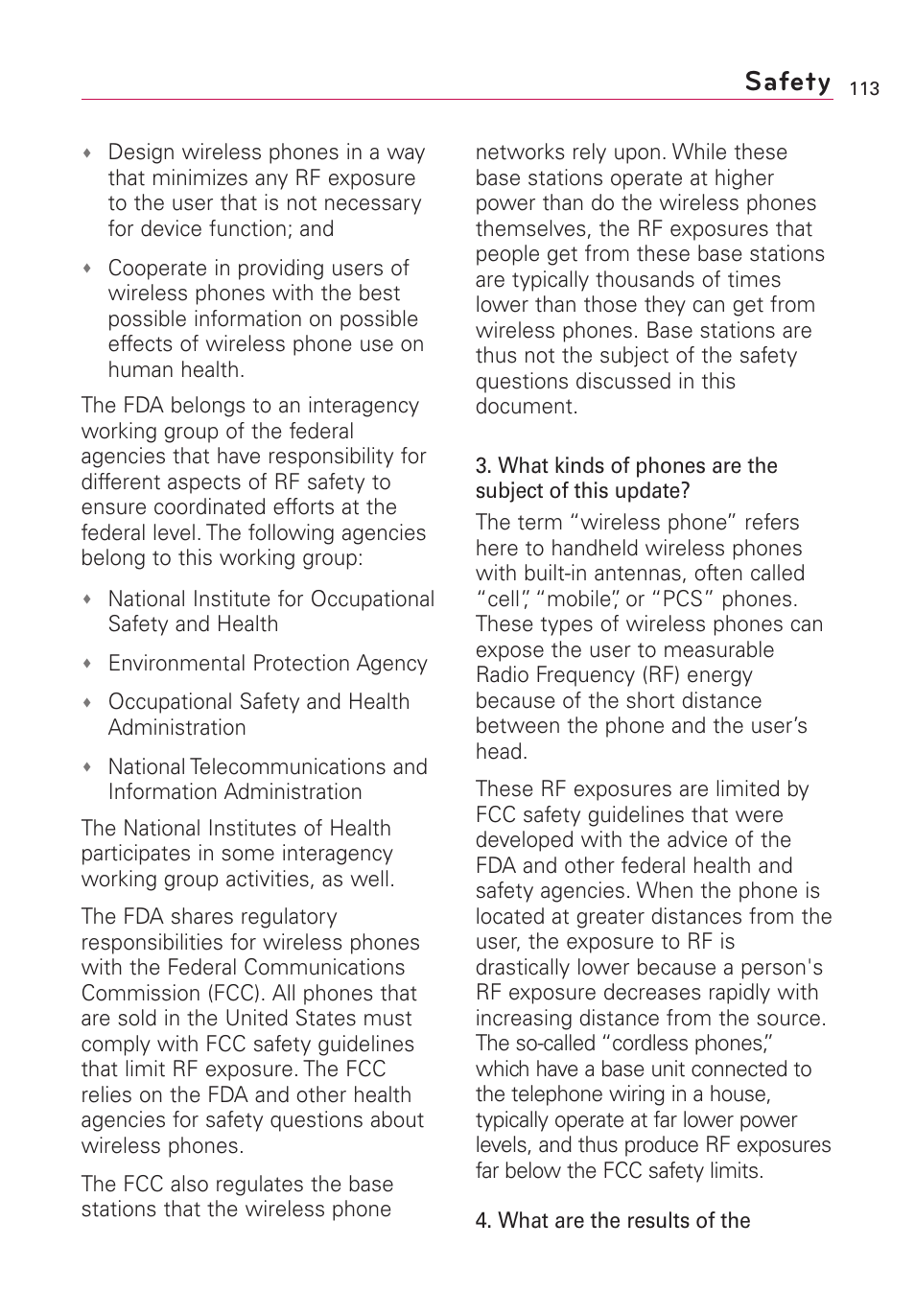 Safety | LG US760 User Manual | Page 115 / 312