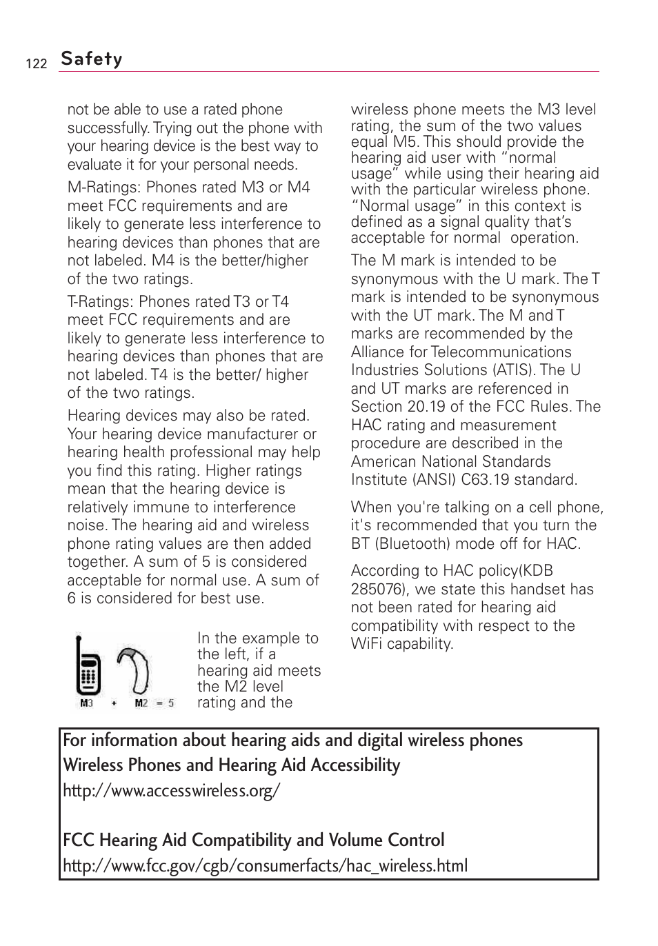 Safety | LG US760 User Manual | Page 124 / 312