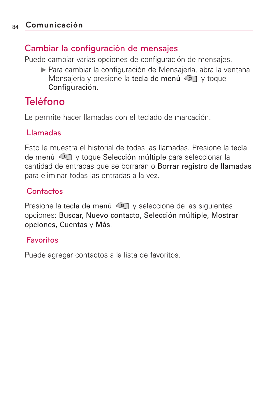 Teléfono, Cambiar la configuración de mensajes | LG US760 User Manual | Page 231 / 312