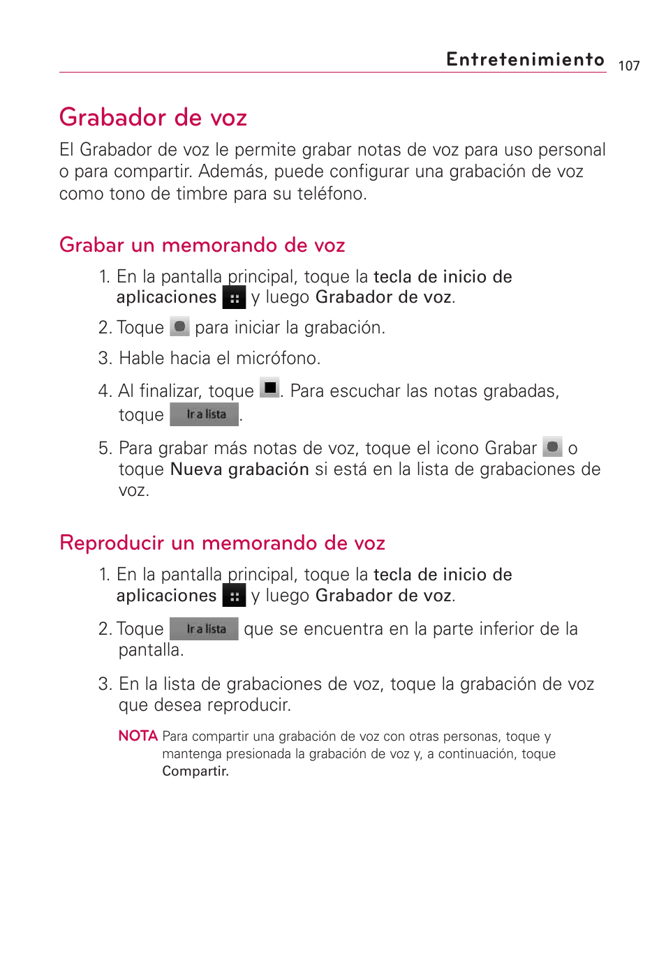 Grabador de voz | LG US760 User Manual | Page 254 / 312