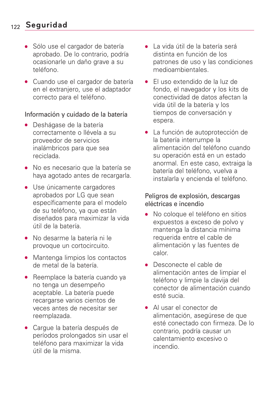 Seguridad | LG US760 User Manual | Page 269 / 312