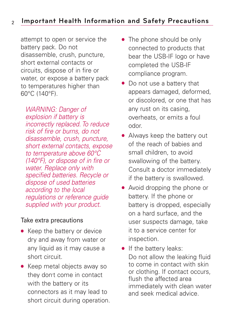 LG US760 User Manual | Page 4 / 312