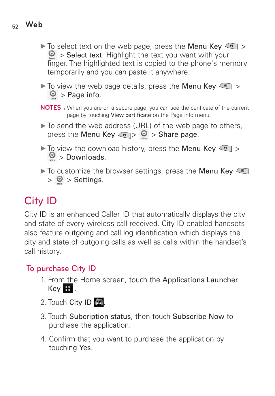 City id | LG US760 User Manual | Page 54 / 312