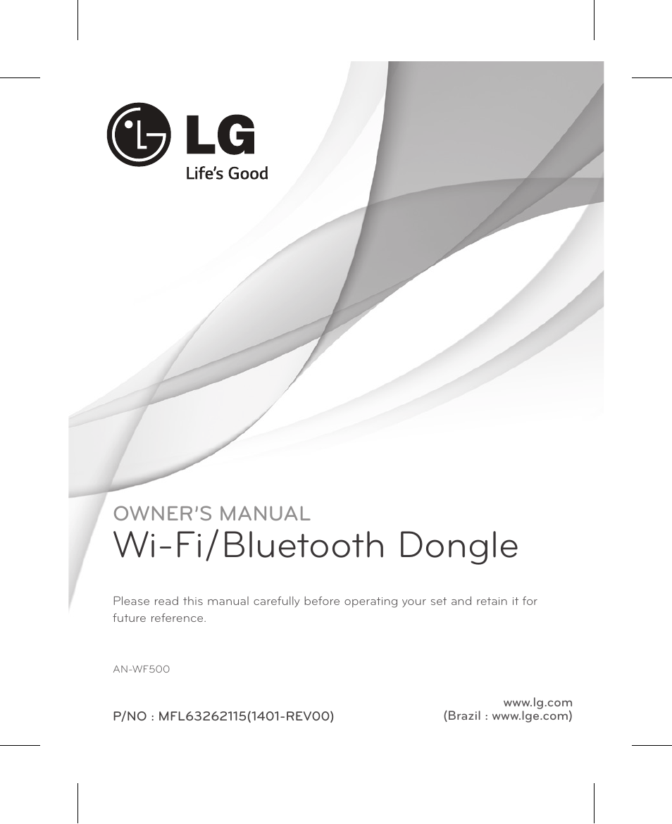 LG AN-WF500 User Manual | 68 pages