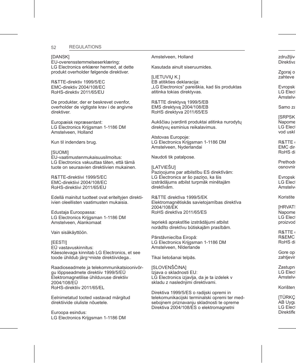 LG AN-WF500 User Manual | Page 52 / 68