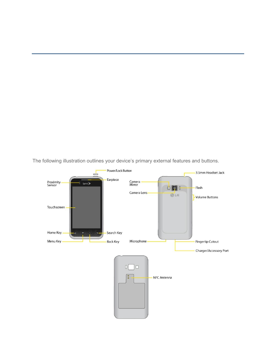 3ùú7¸ãy, Cдœъ-мьw±¶h9ú¡n×ëw, Get started | Your device at a glance | LG LGLS696 User Manual | Page 10 / 190