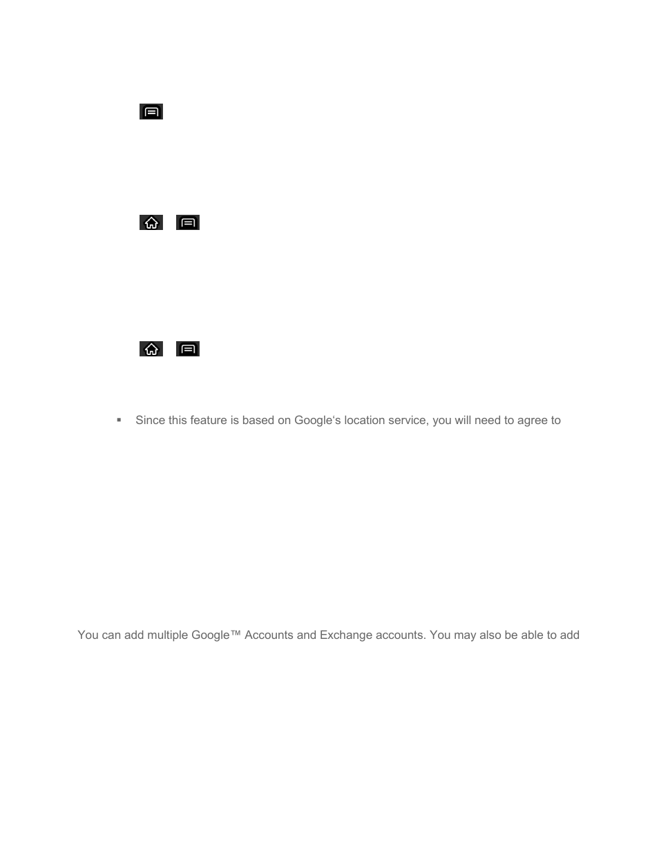 Ùf©øłàîçp&&†õ-ł, Sm¬p}k, Accounts & sync settings | Accounts, Activate location mode | LG LGLS696 User Manual | Page 87 / 190