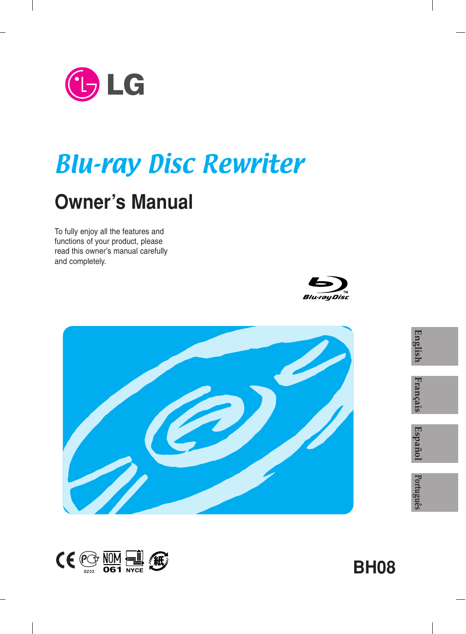LG BH08LS20 User Manual | 15 pages