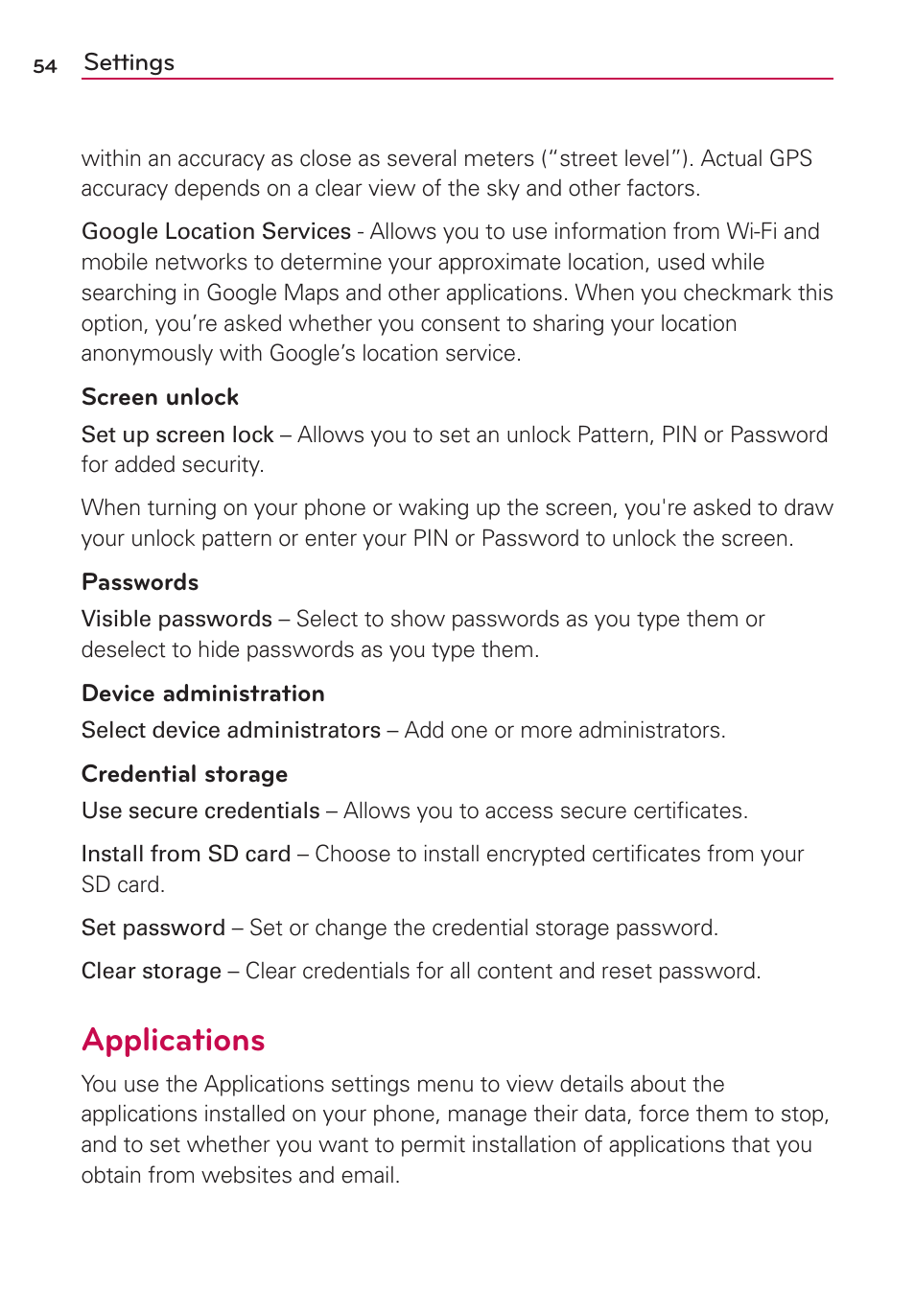Applications | LG LGVS410PP User Manual | Page 56 / 86
