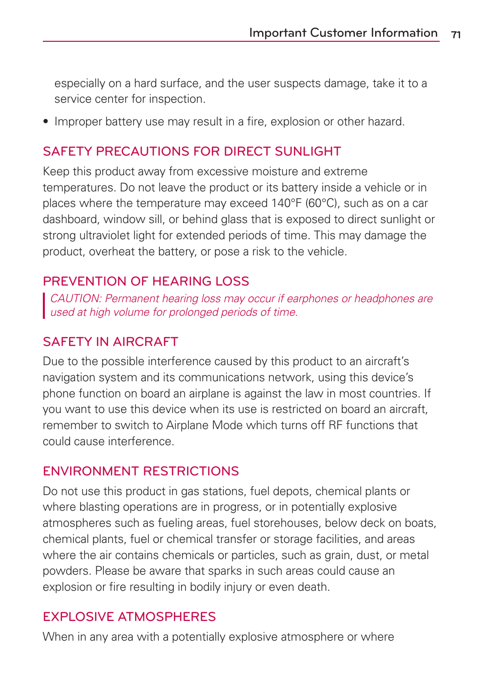 LG LGVS410PP User Manual | Page 73 / 86