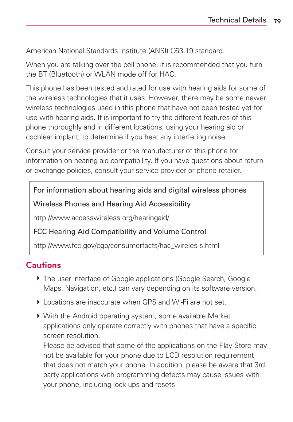 Cautions | LG LGVS410PP User Manual | Page 81 / 86