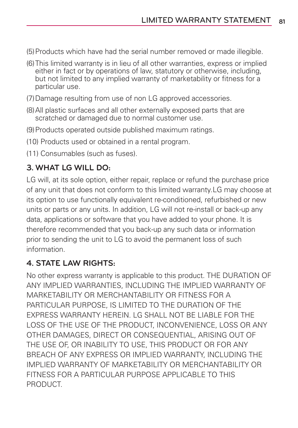 LG LGVS410PP User Manual | Page 83 / 86