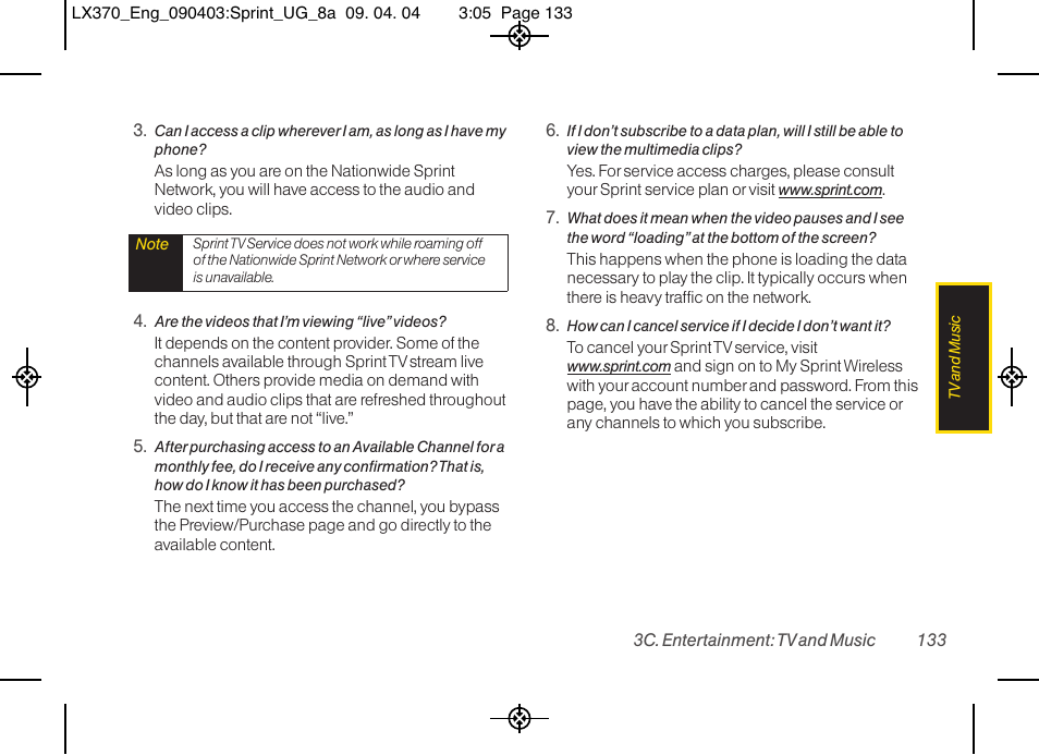 LG LX370 User Manual | Page 147 / 174
