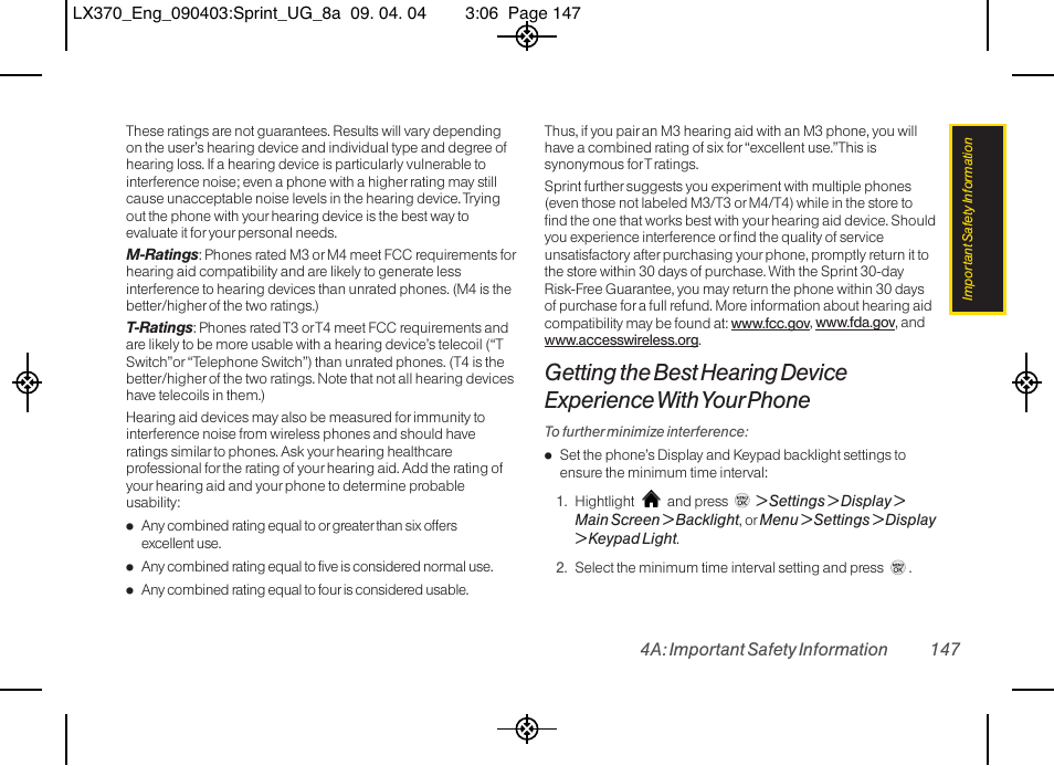 LG LX370 User Manual | Page 161 / 174