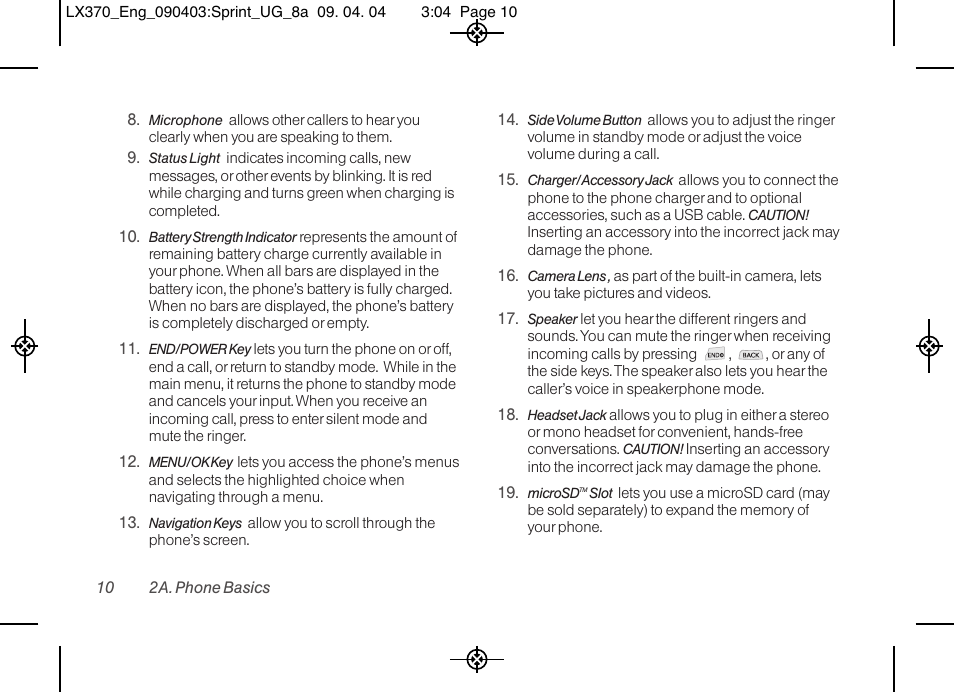 LG LX370 User Manual | Page 24 / 174