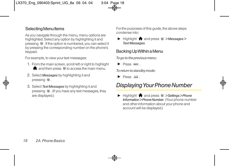 Displayingyour phone number | LG LX370 User Manual | Page 32 / 174