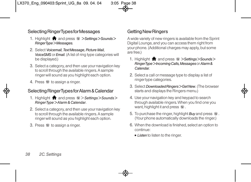 LG LX370 User Manual | Page 52 / 174