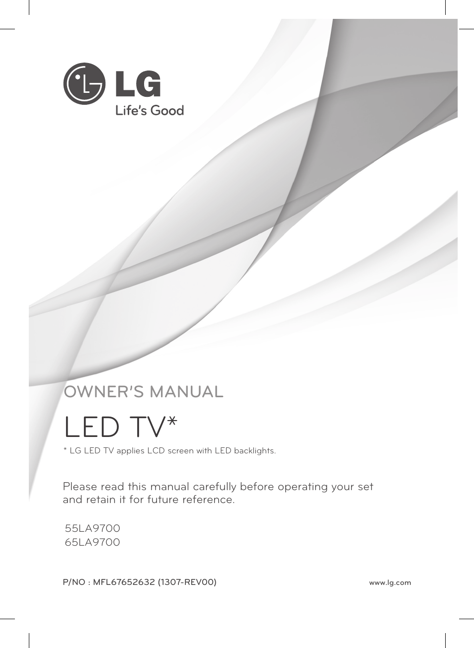 LG 55LA9700 User Manual | 56 pages