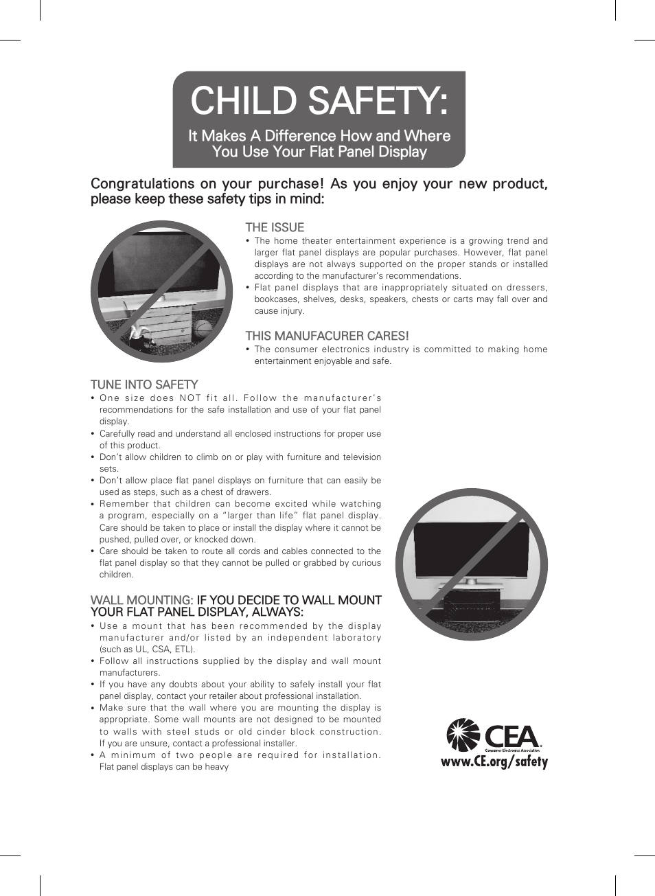 Child safety | LG 55LA9700 User Manual | Page 43 / 56