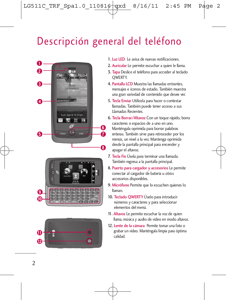 Descripción general del teléfono | LG LG511C User Manual | Page 116 / 240