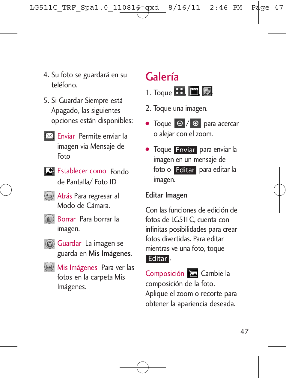 Galería | LG LG511C User Manual | Page 161 / 240