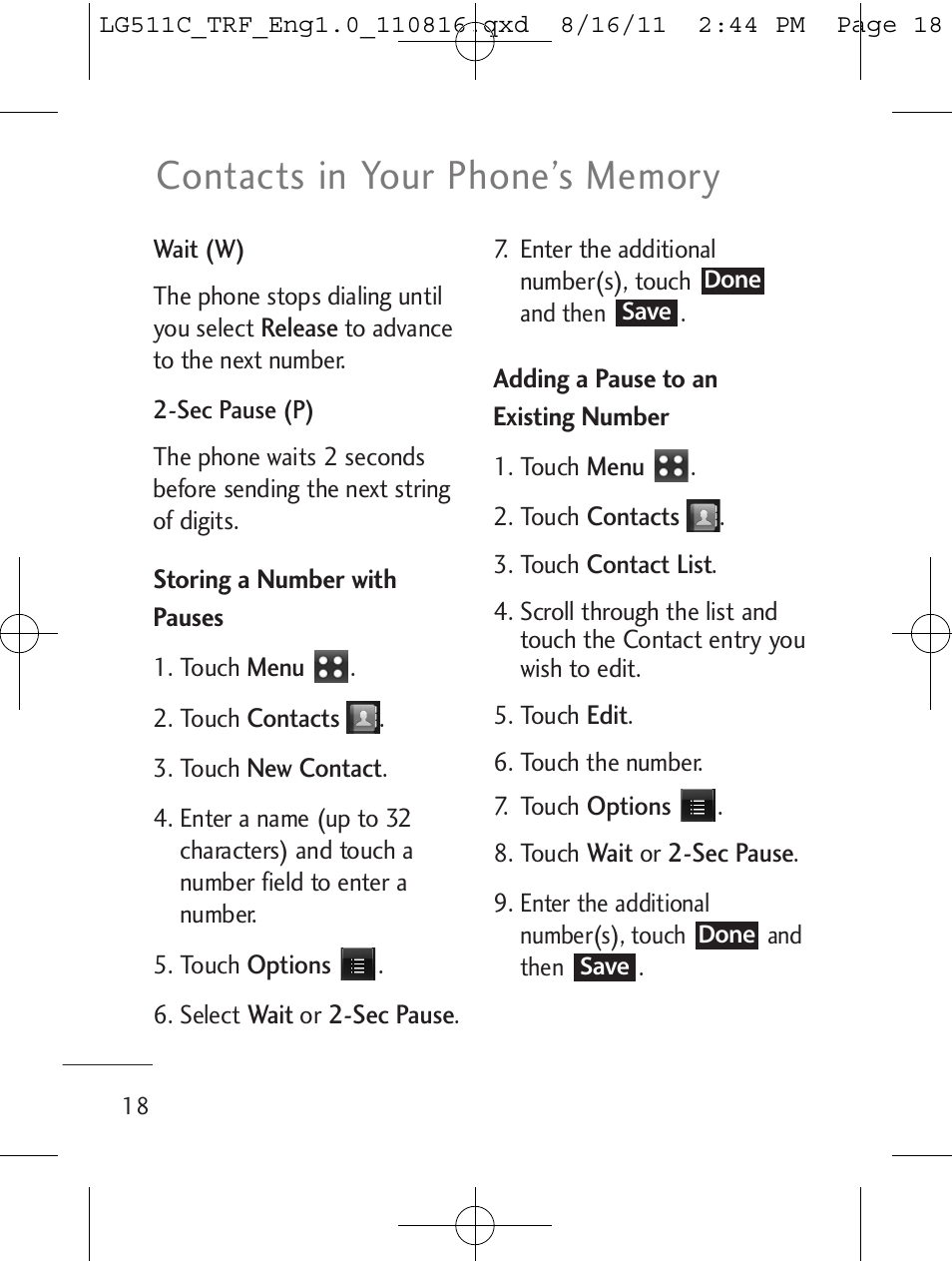 LG LG511C User Manual | Page 20 / 240