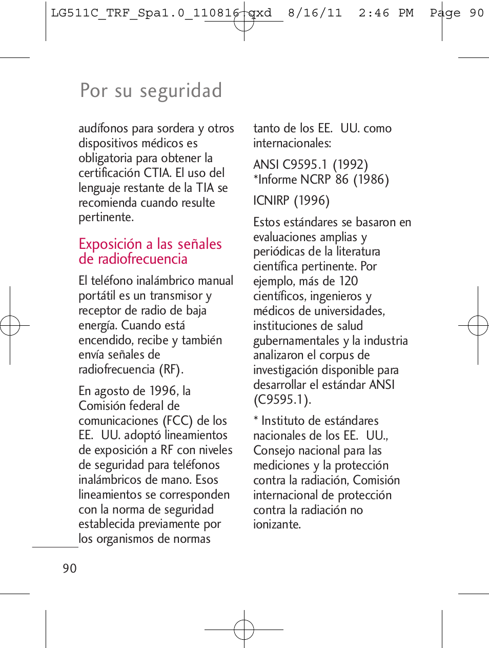 Por su seguridad | LG LG511C User Manual | Page 204 / 240