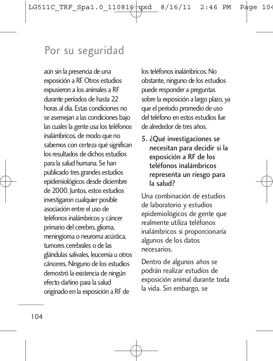 Por su seguridad | LG LG511C User Manual | Page 218 / 240