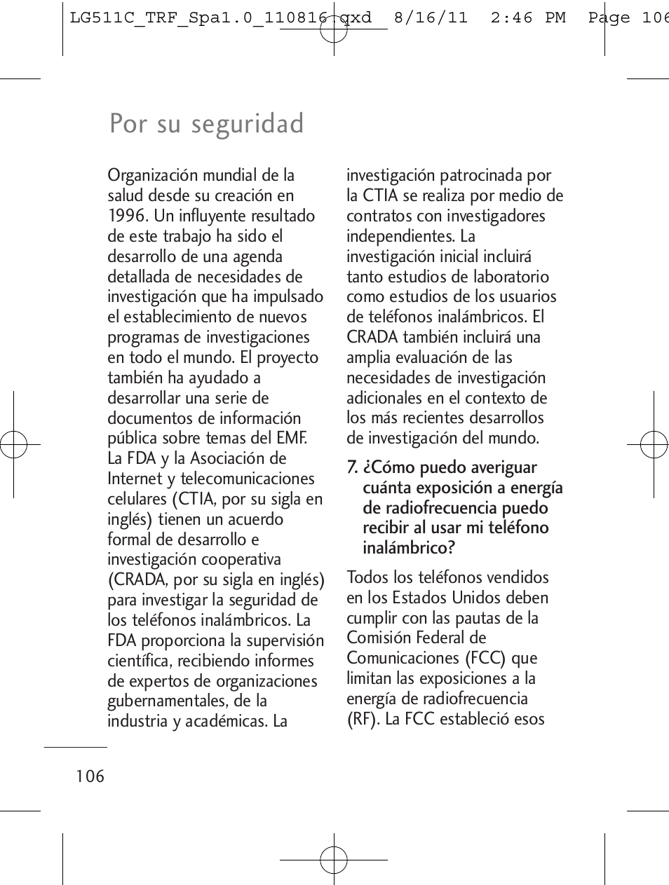 Por su seguridad | LG LG511C User Manual | Page 220 / 240