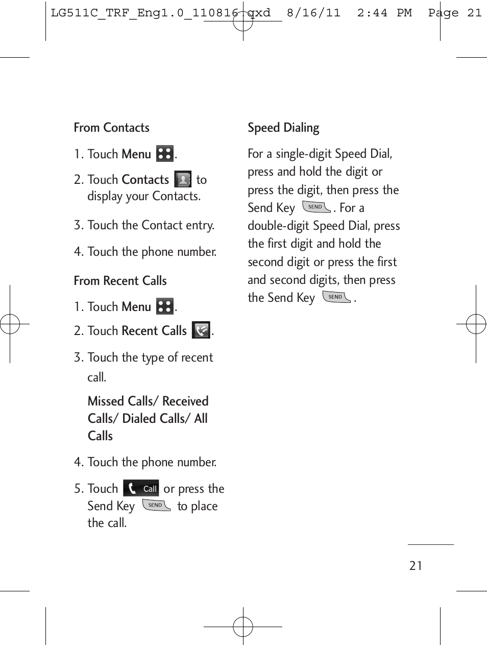 LG LG511C User Manual | Page 23 / 240