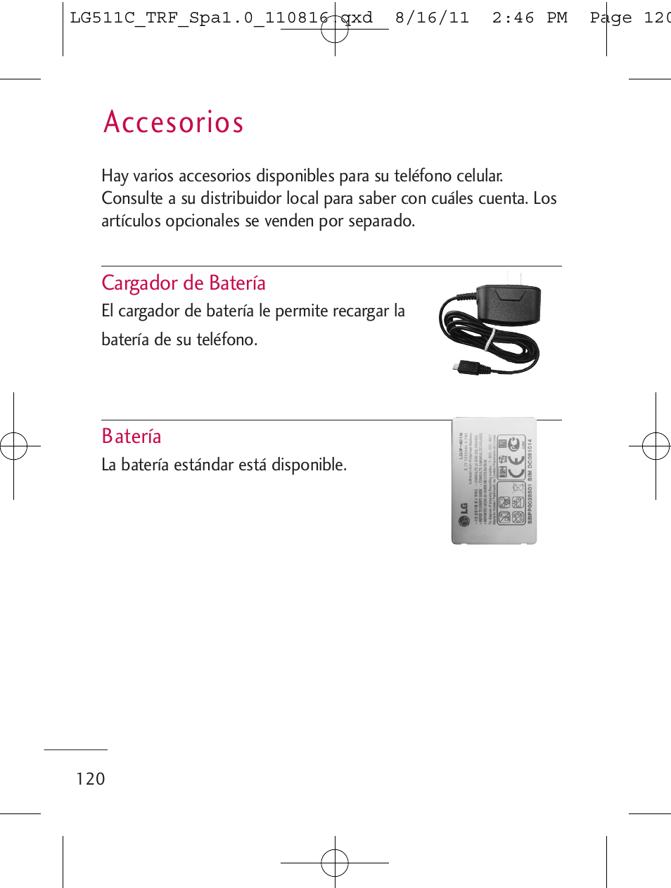 Accesorios | LG LG511C User Manual | Page 234 / 240