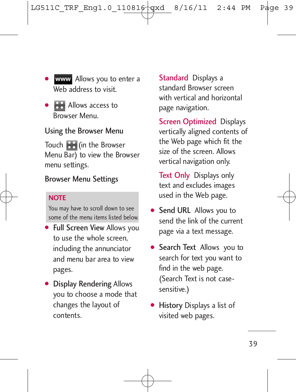 LG LG511C User Manual | Page 41 / 240