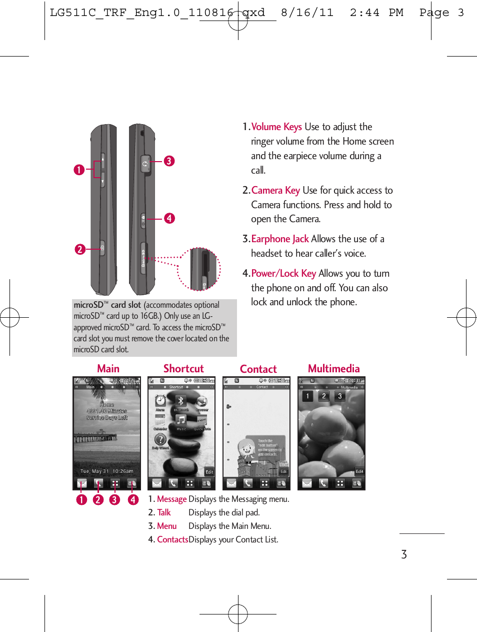 LG LG511C User Manual | Page 5 / 240