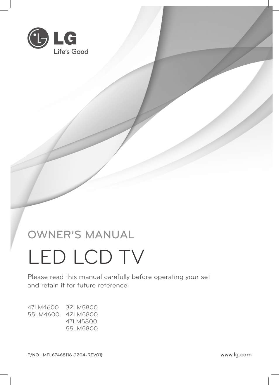 LG 47LM5800 User Manual | 36 pages