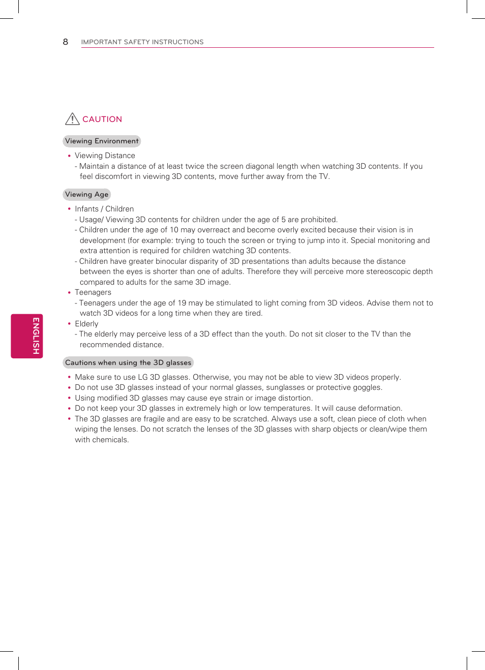 LG 47LM5800 User Manual | Page 8 / 36
