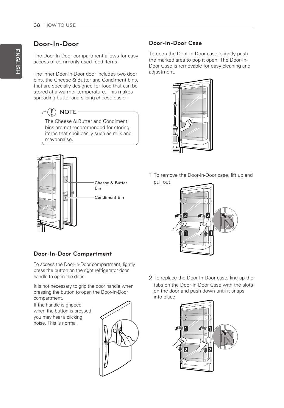 Door-in-door | LG LMX30995ST User Manual | Page 38 / 63