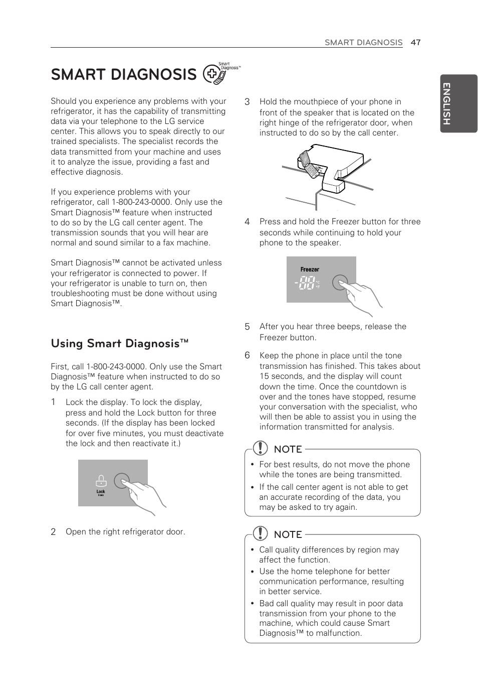 Smart diagnosis, Using smart diagnosis | LG LMX30995ST User Manual | Page 47 / 63