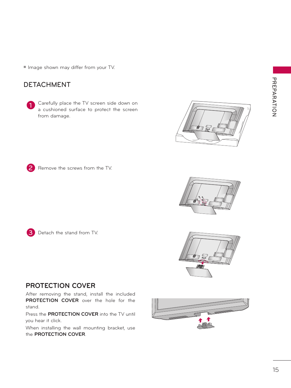 Detachment protection cover | LG 32LD340H User Manual | Page 15 / 317